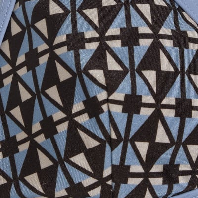 Brown Geometric Print Bikini Top