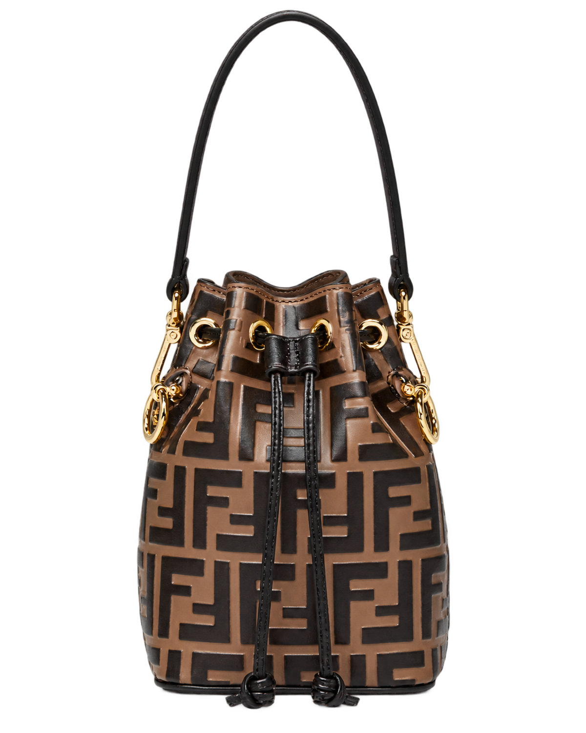 Brown leather mini-bag