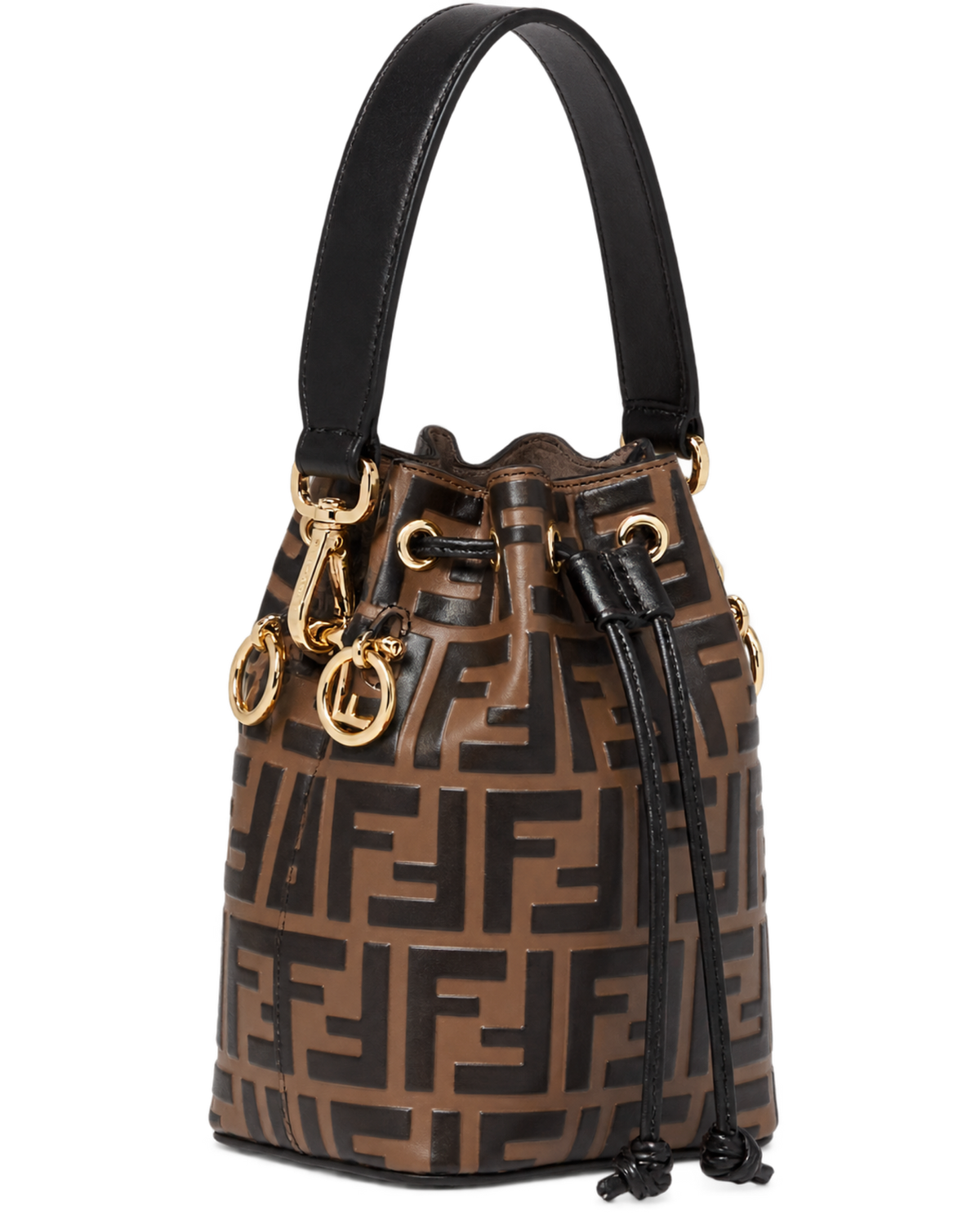 Brown leather mini-bag