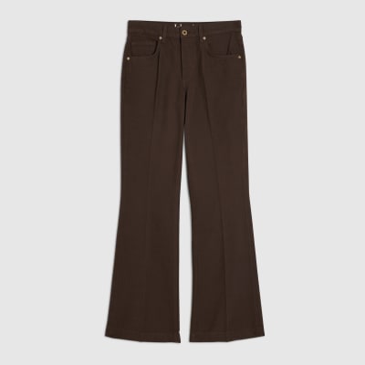 Brown Mid Rise Bootcut Jeans