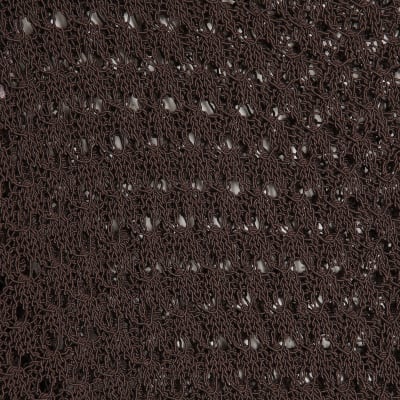 Brown Open Stitch Knitted T-Shirt