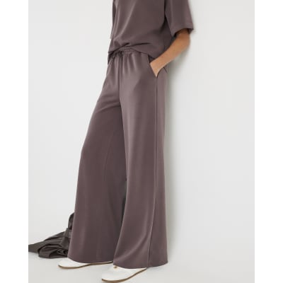 Brown Premium Drawstring Wide leg joggers