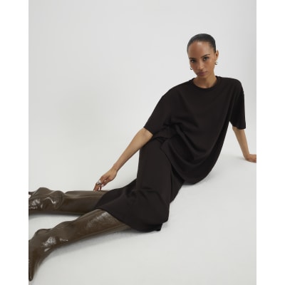 Brown Premium Short Sleeve Oversized T-shirt
