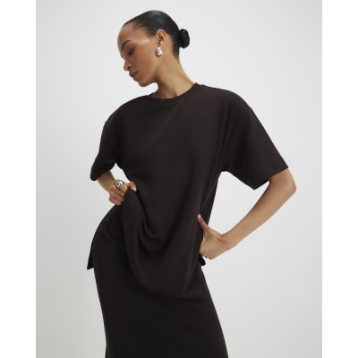 Brown Premium Short Sleeve Oversized T-shirt