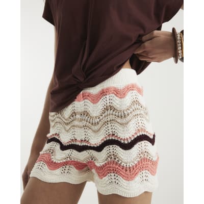 Brown Short Sleeve Twist Front T-shirt