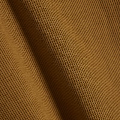 Brown Sleeveless Ribbed Tank Top