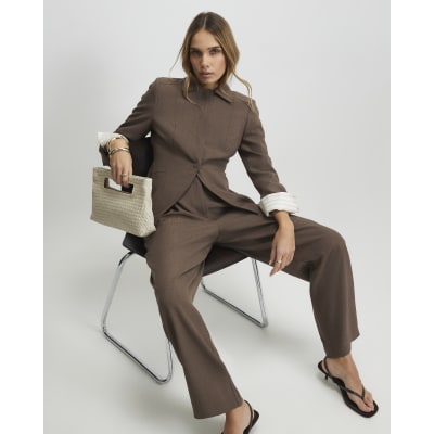 Brown Tailored Shacket