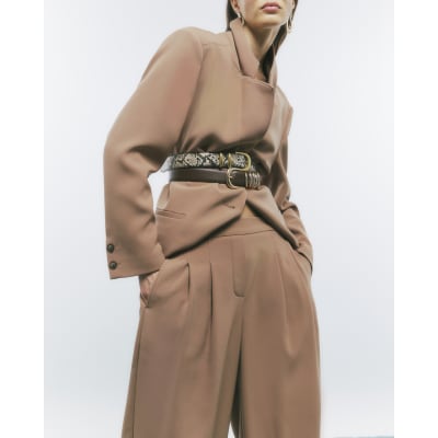 Brown Tapered Trousers
