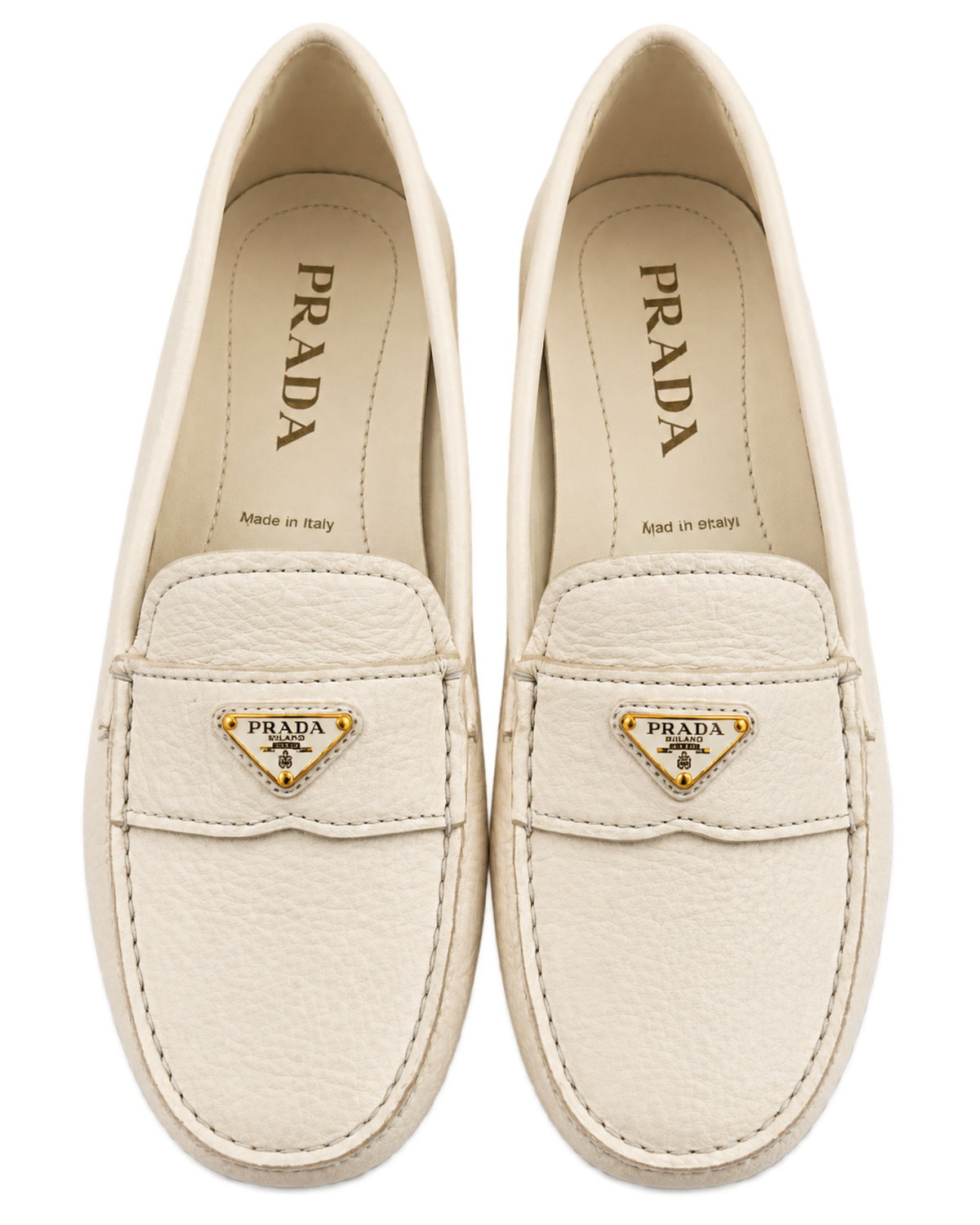 Buckskin-print embossed driving shoes