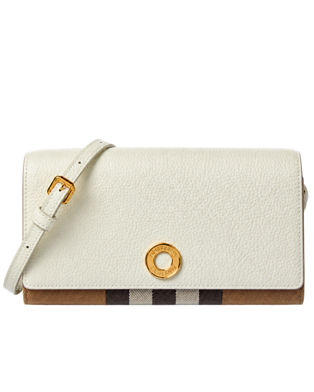 Burberry Check Canvas & Leather Crossbody