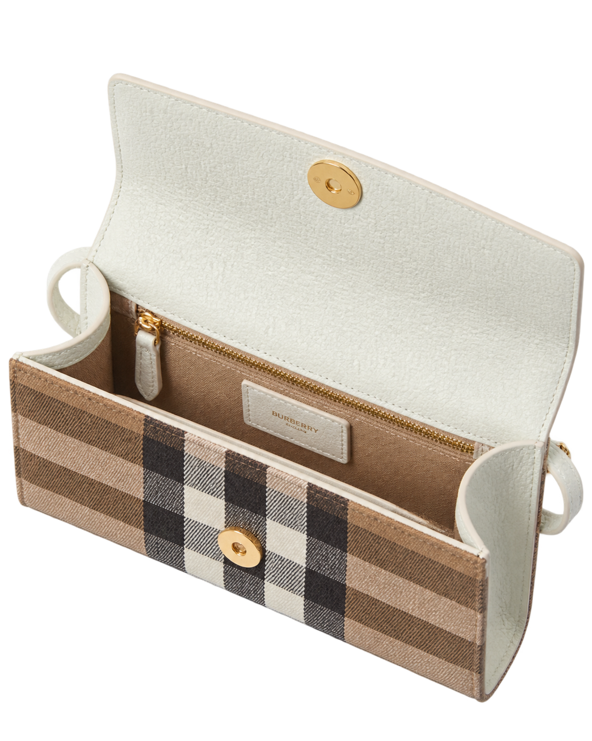 Burberry Check Canvas & Leather Crossbody