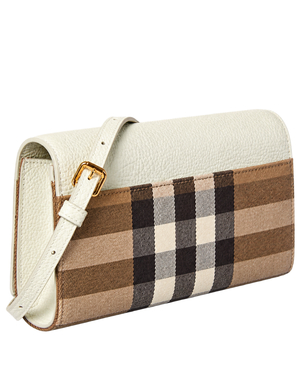 Burberry Check Canvas & Leather Crossbody