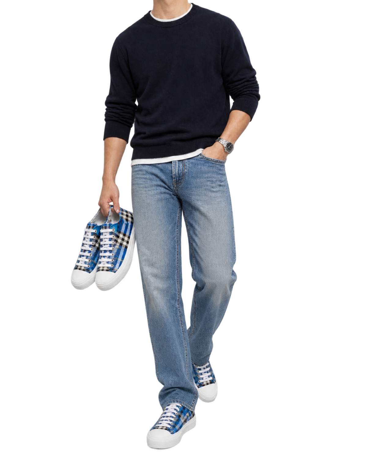 Burberry checked sneakers
