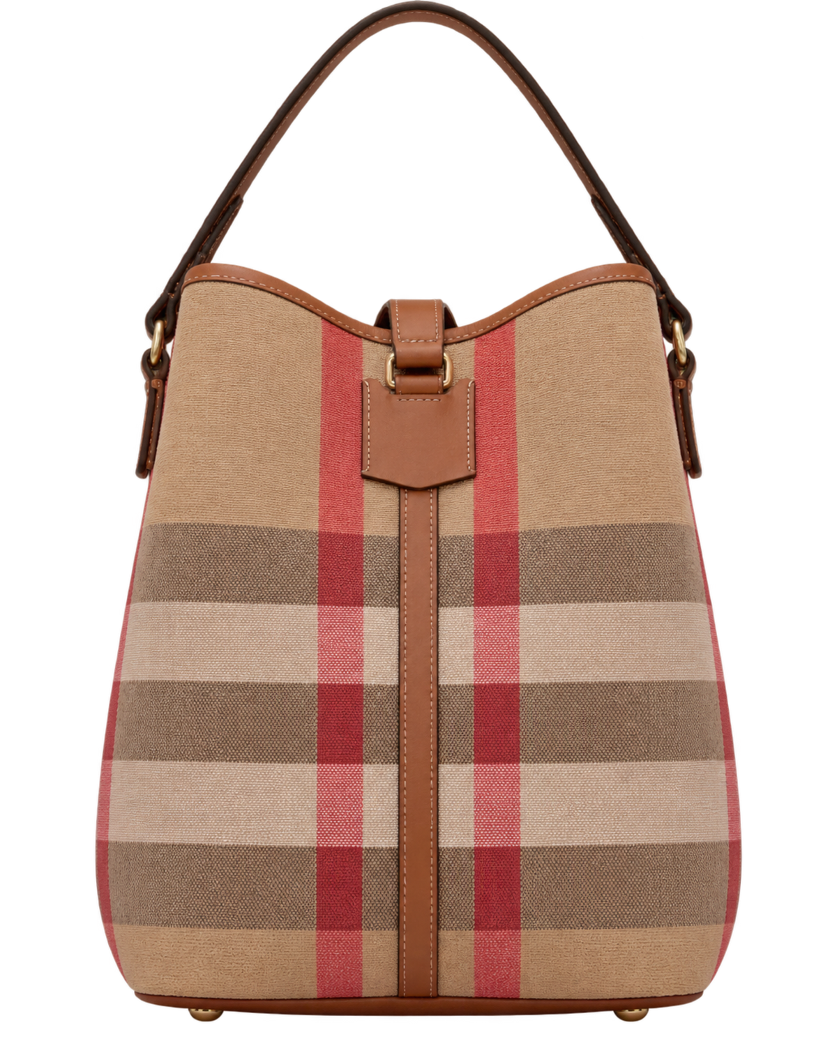Burberry Giant Check Canvas Calfskin Ashby Bucket Bag