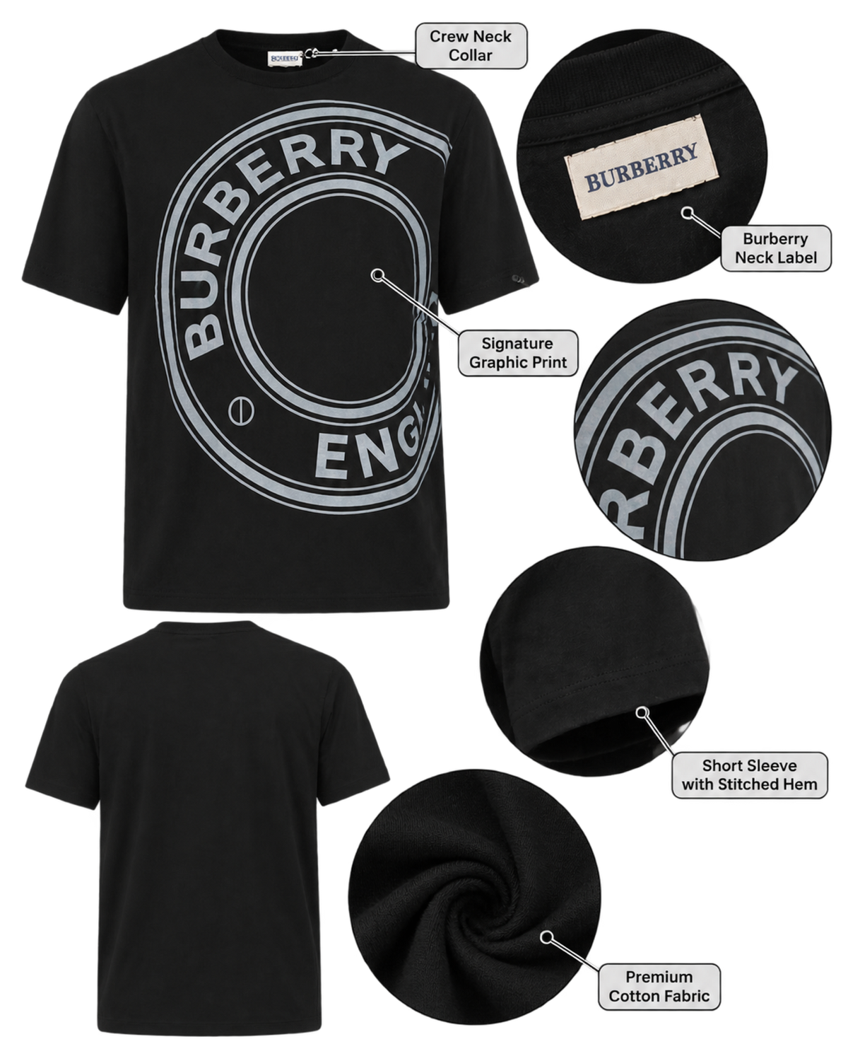 Burberry Graphic Print T-Shirt in Black