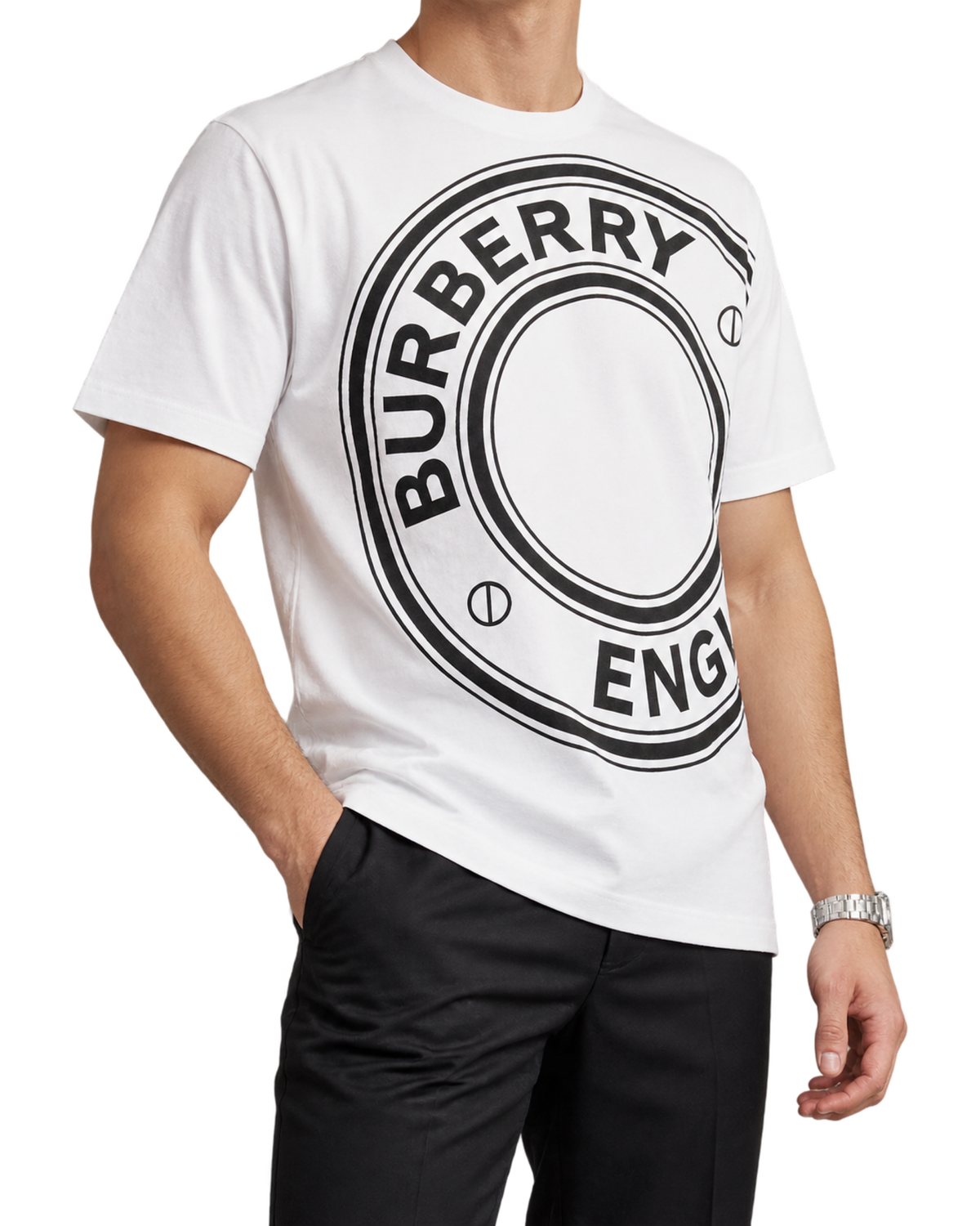 Burberry Graphic Print T-Shirt in White