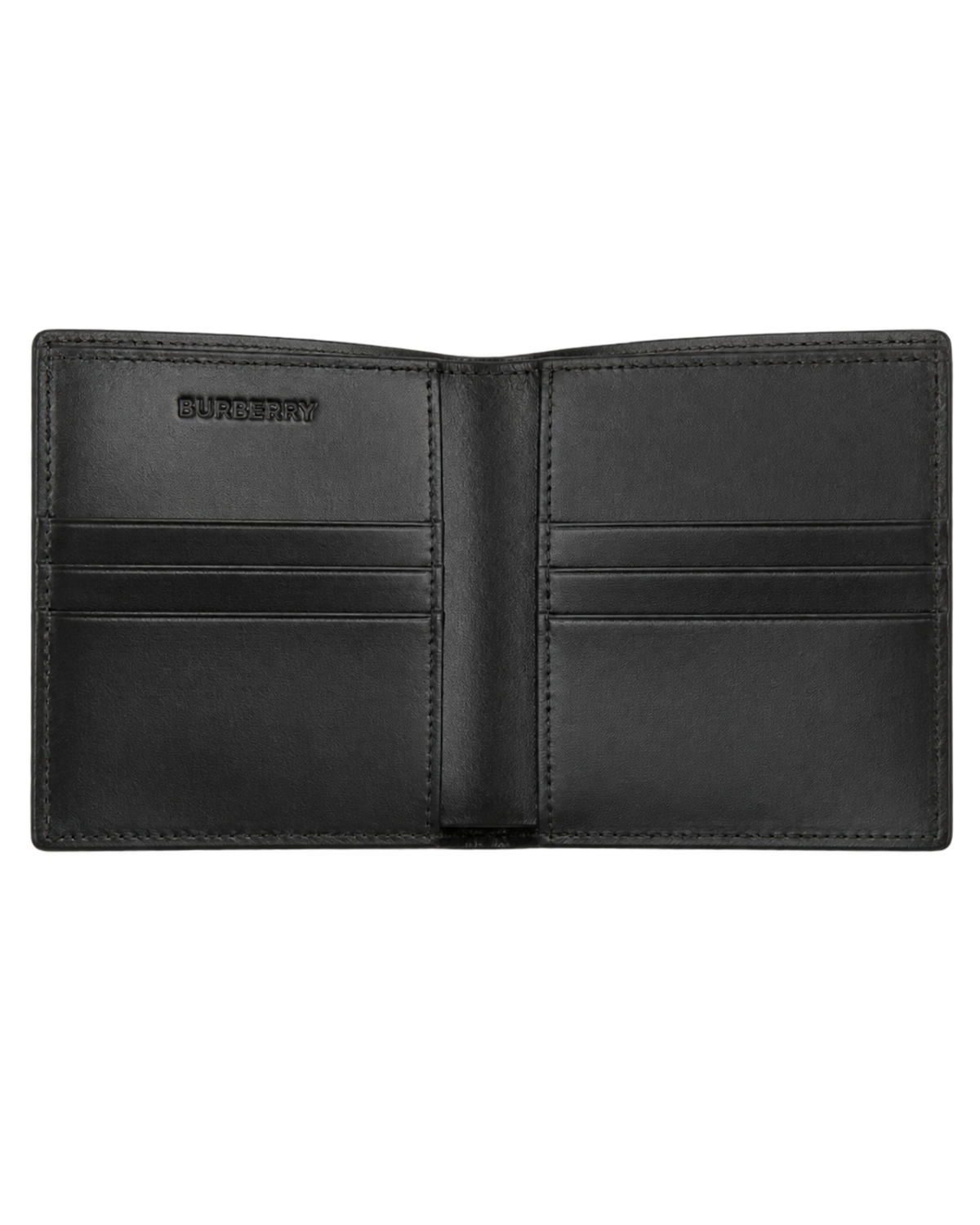 Burberry Grey Motif Checked Wallet