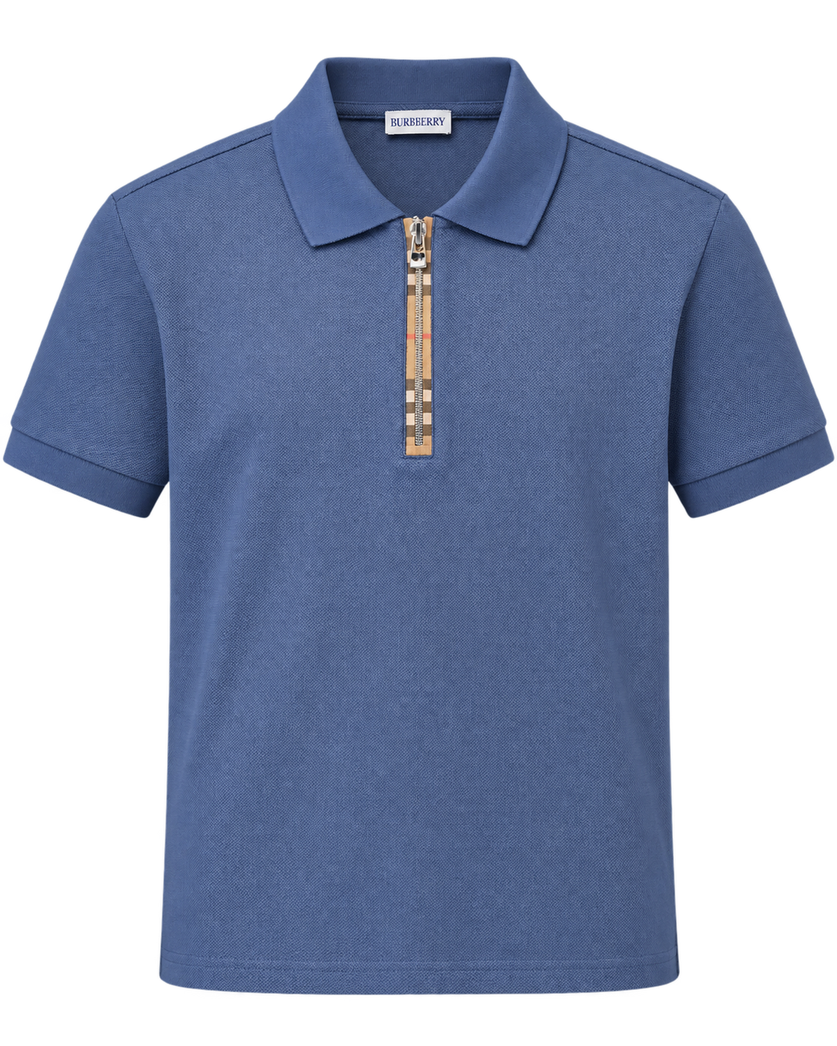 Burberry 'Hartford' Zip Check Polo Shirt