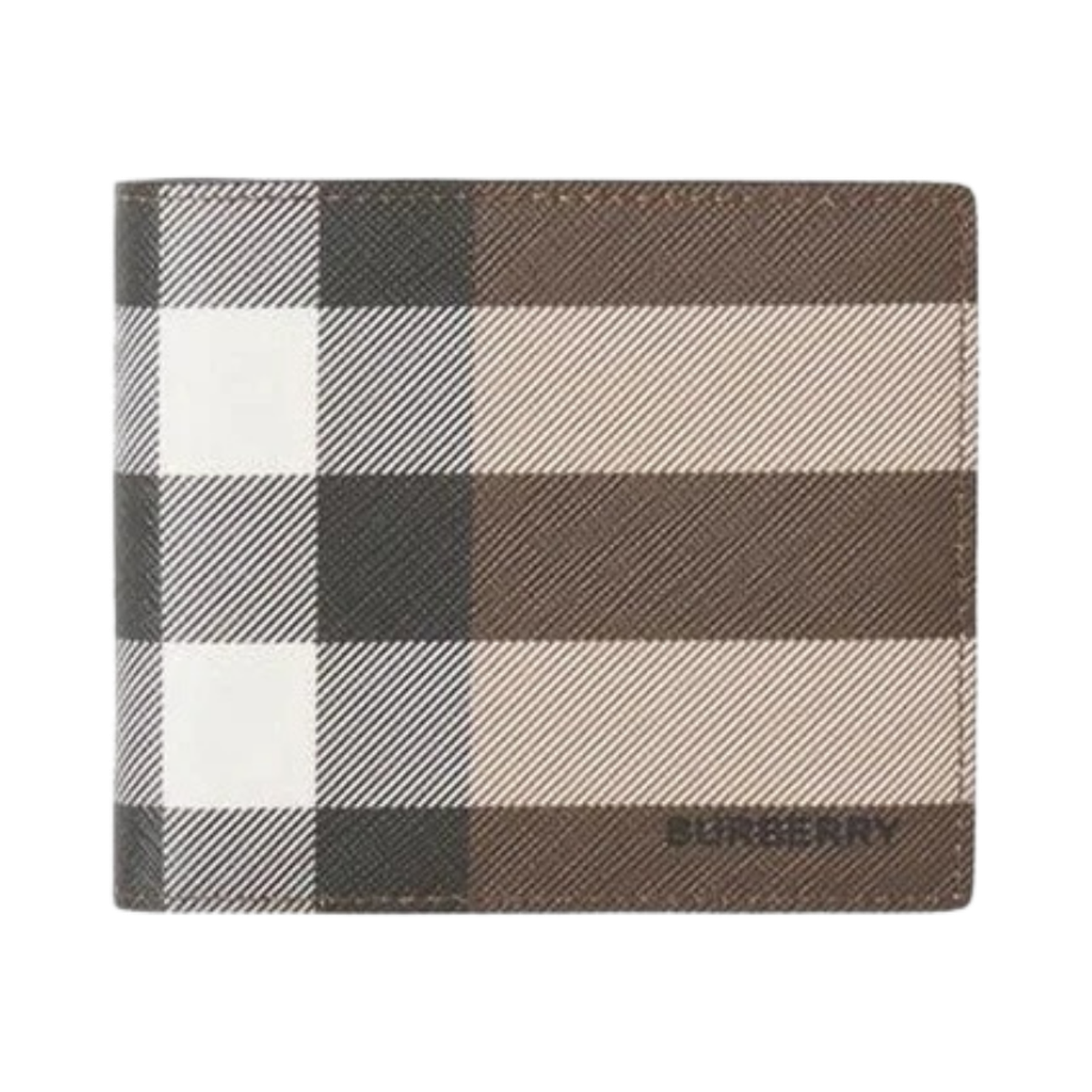 Burberry International Checkered Bifold Wallet in Brown