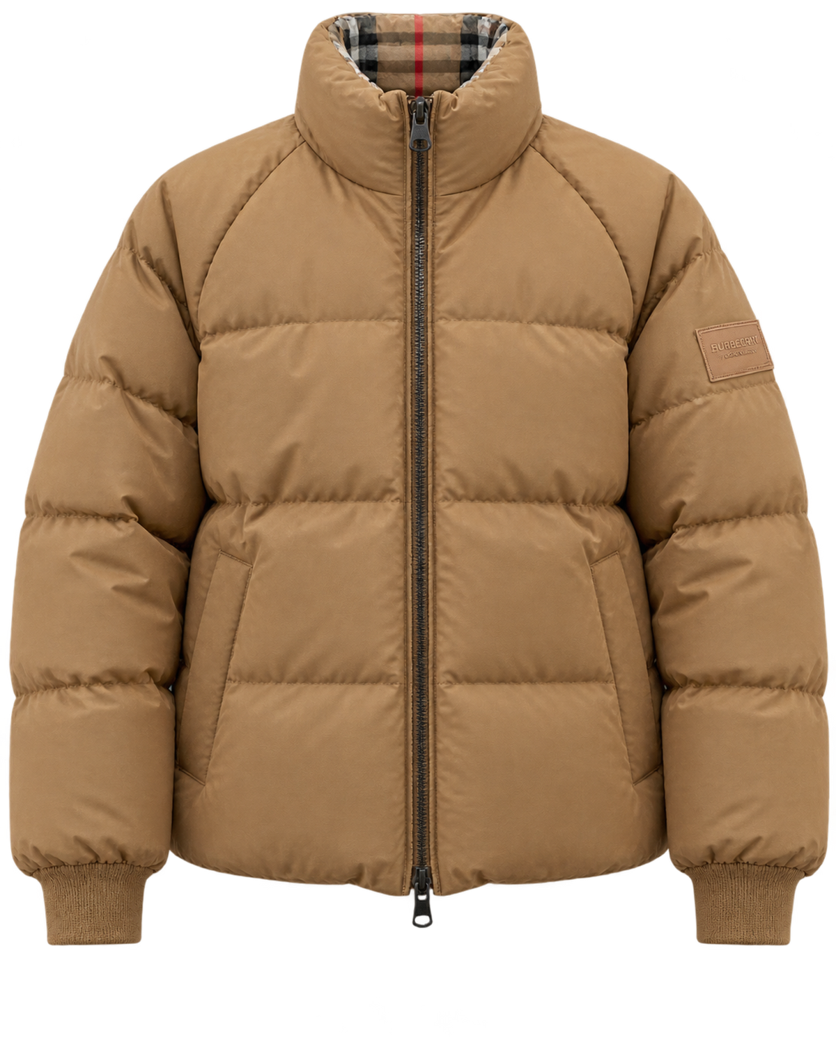 BURBERRY IVER DOWN CHECKERED REVERSIBLE PUFFER PARKA JACKET