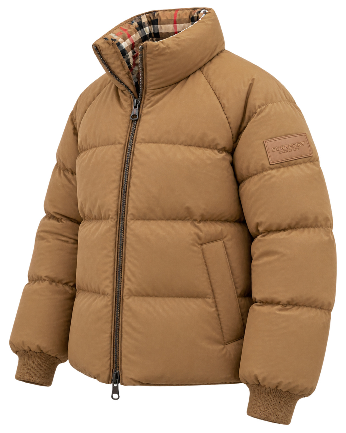 BURBERRY IVER DOWN CHECKERED REVERSIBLE PUFFER PARKA JACKET