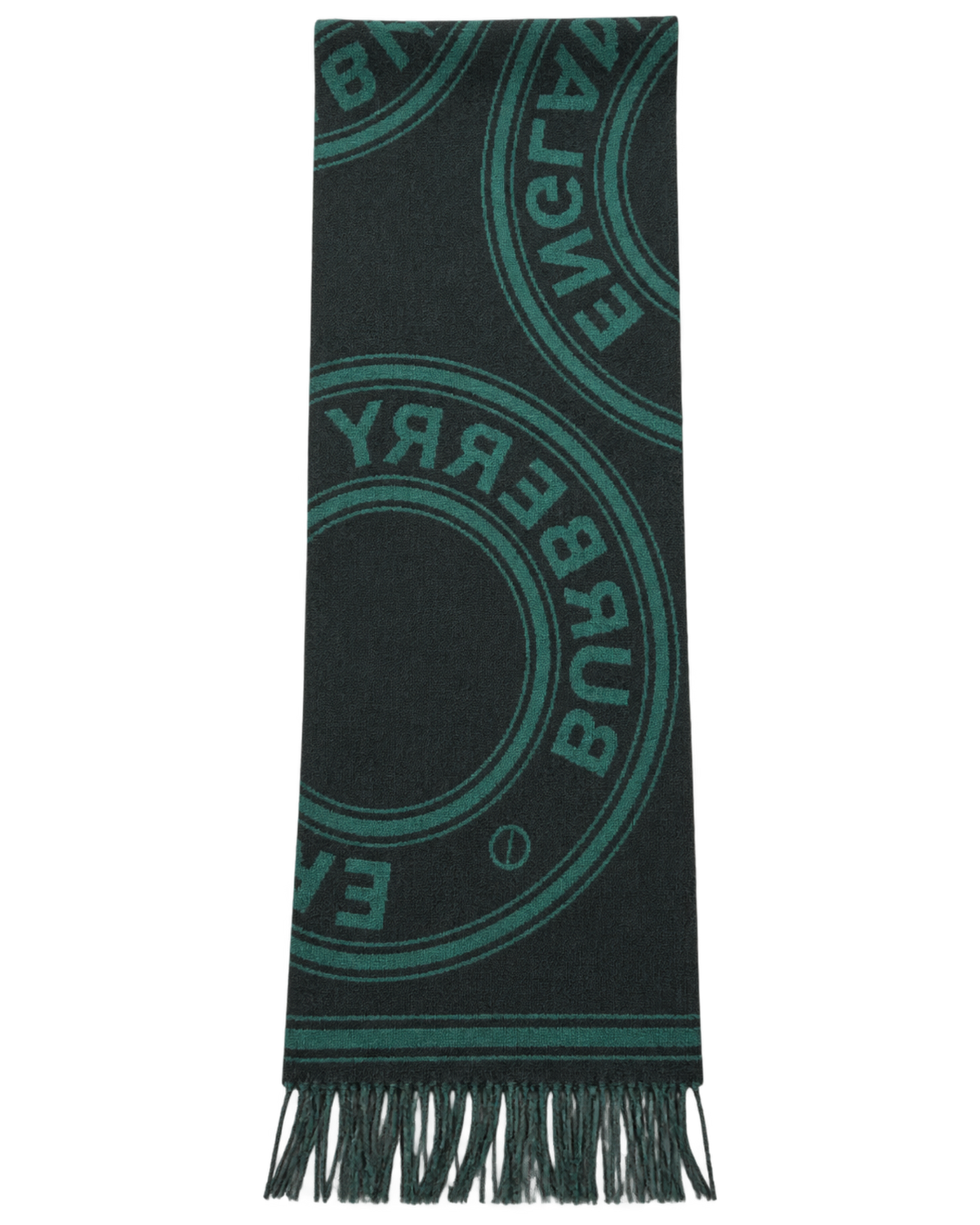 Burberry Logo Print Wool Scarf Made