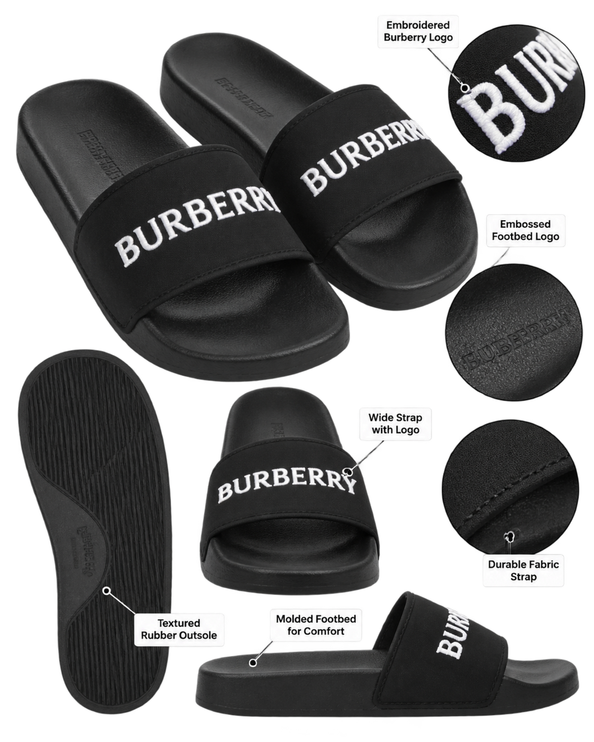 Burberry logo slides