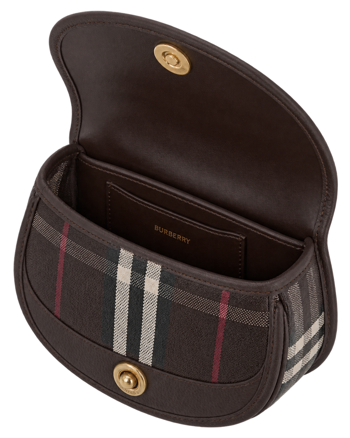 Burberry Mahogany Multicolor Highlands Mini Cross Body Bag