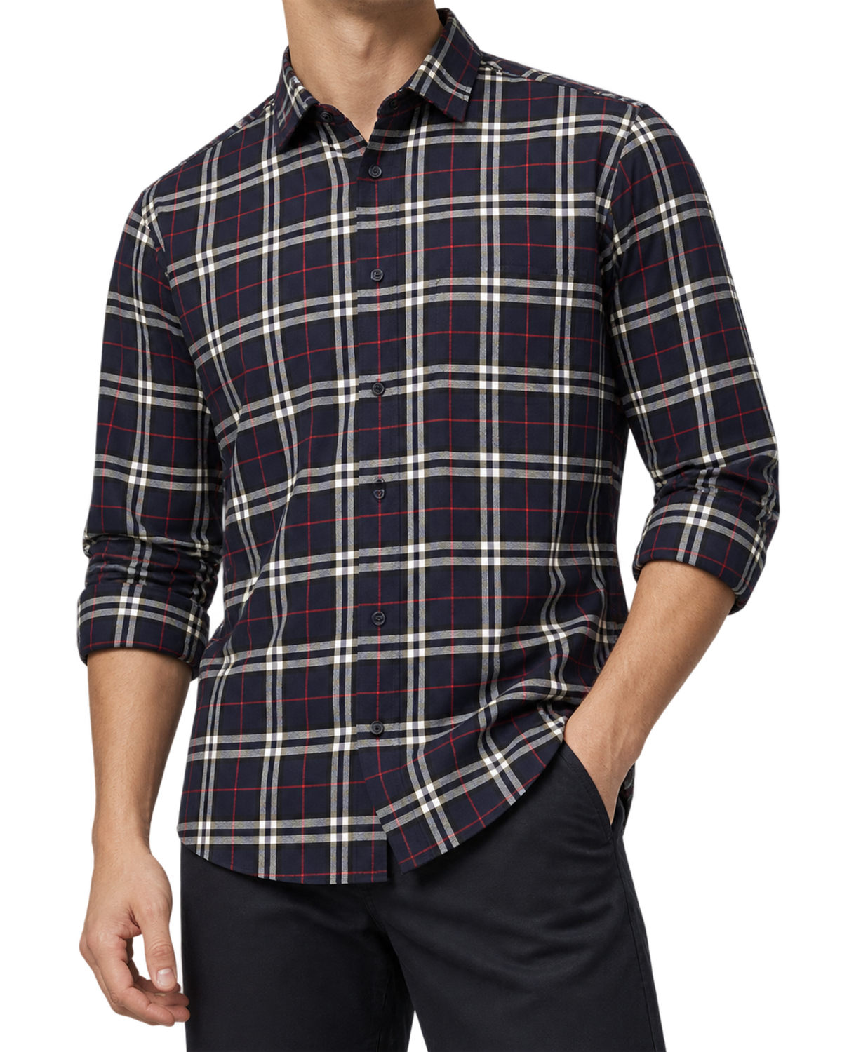 Burberry Navy Check Shirt