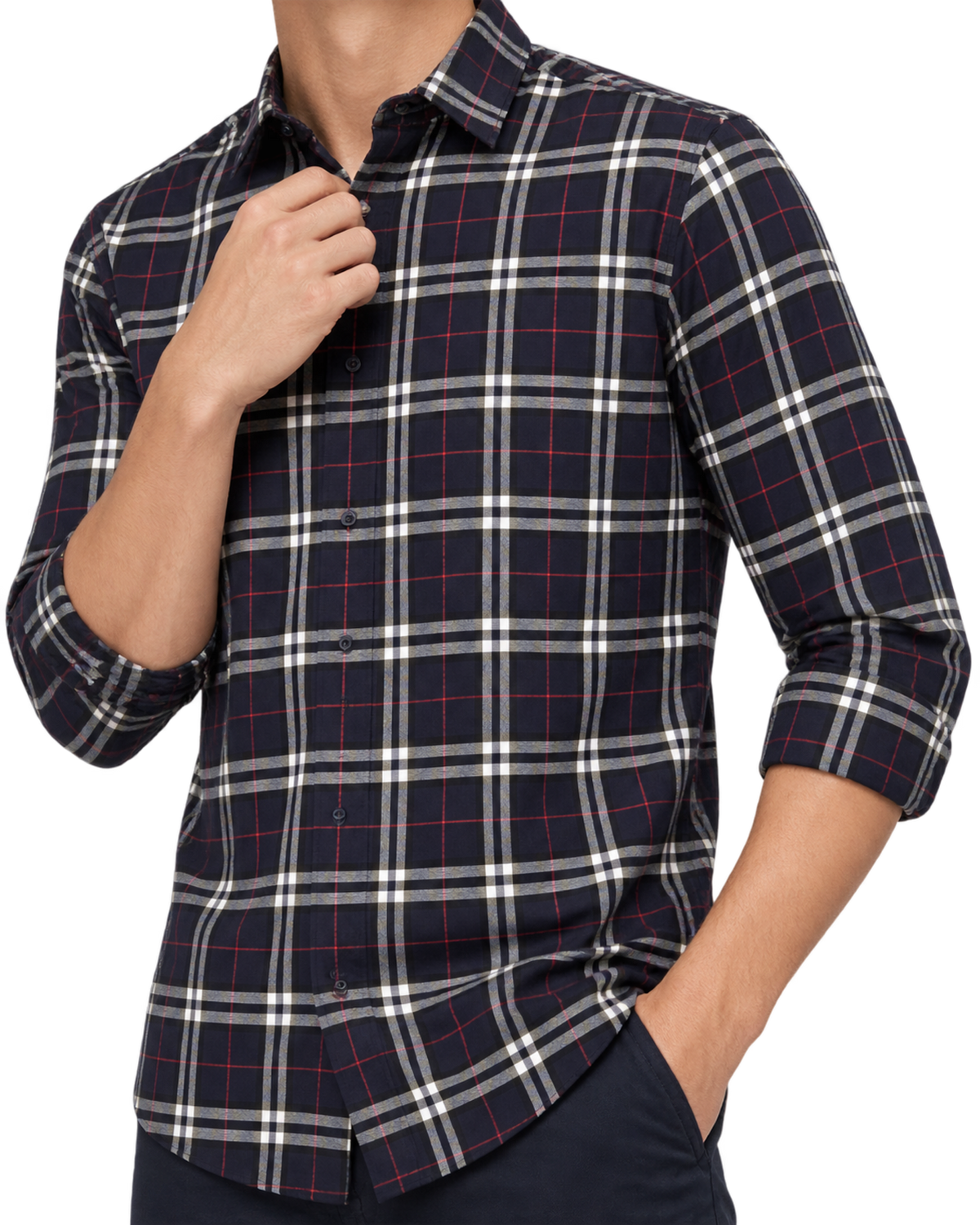 Burberry Navy Check Shirt