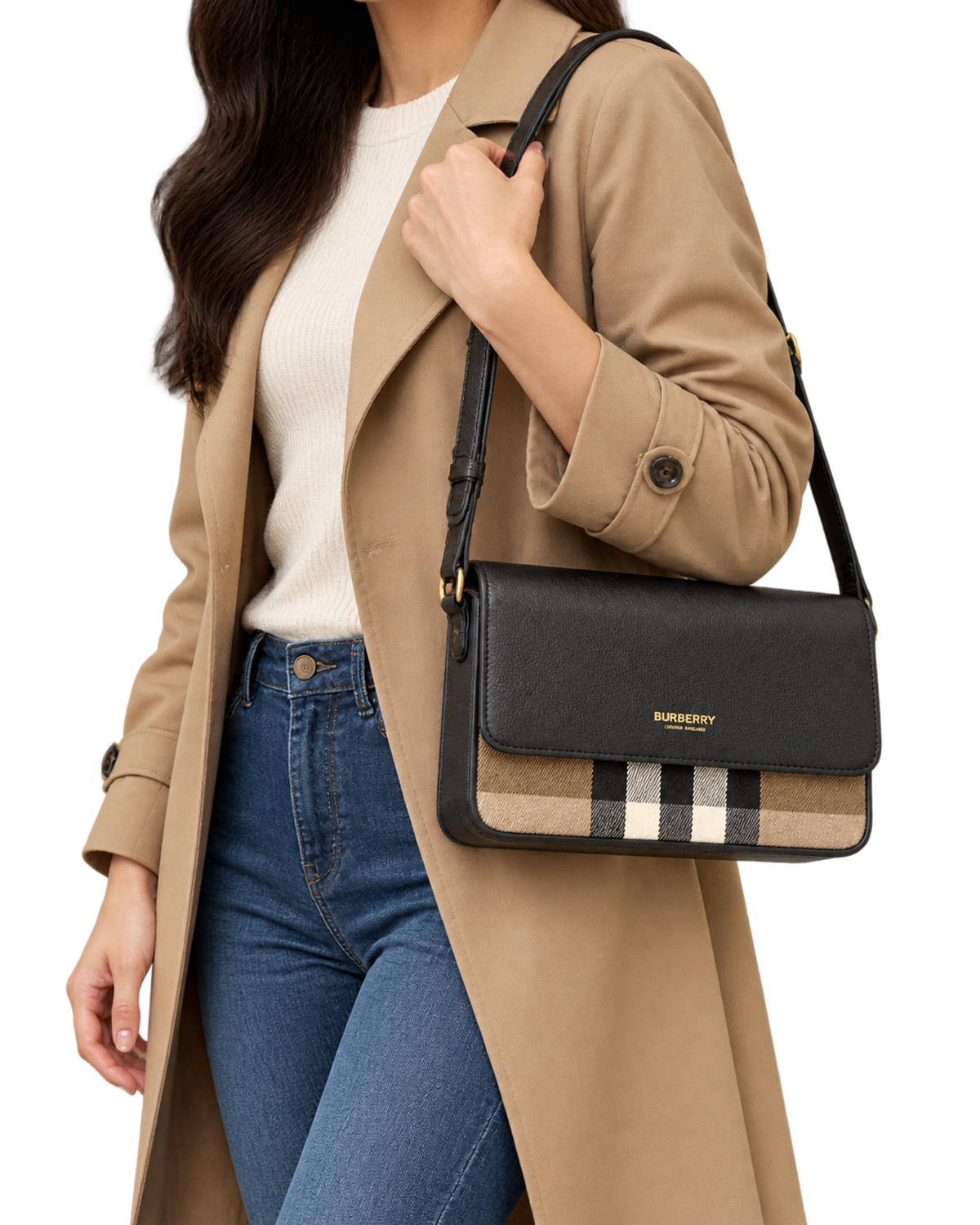 Burberry 'New Hampshire' Leather Shoulder Bag