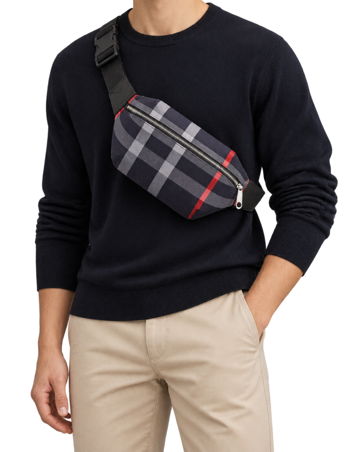 Burberry Sonny House Check Canvas belt bag