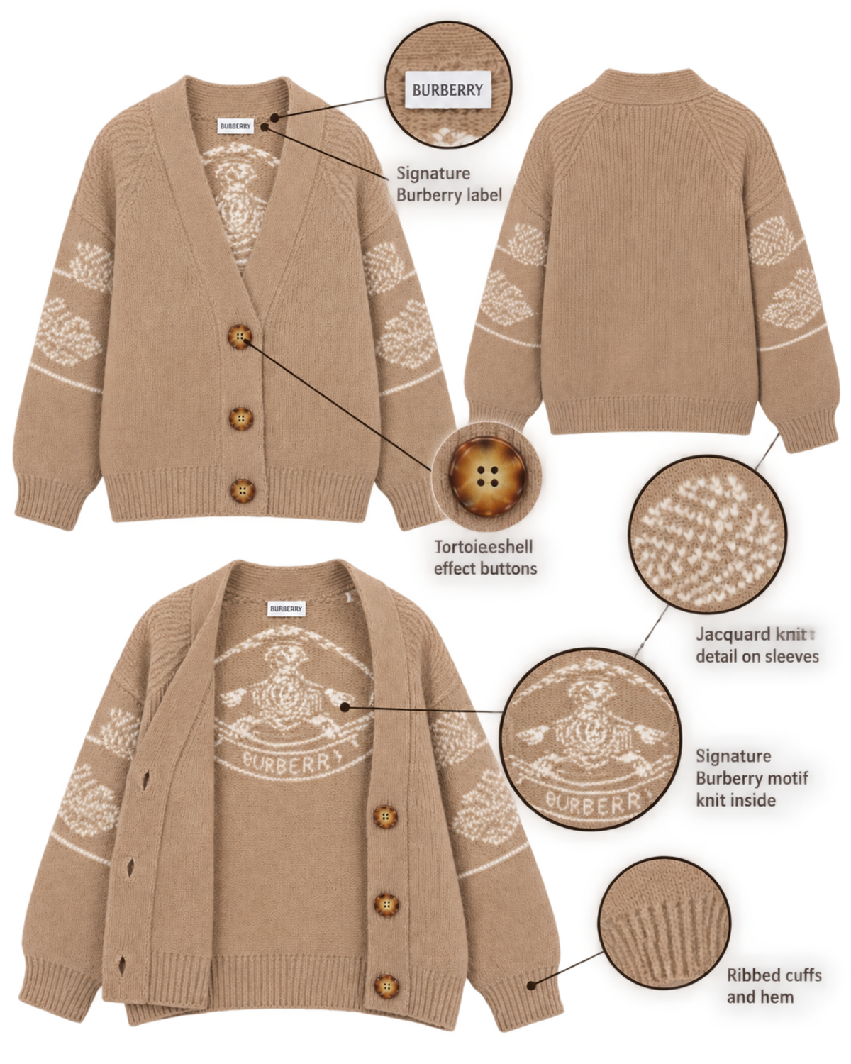 Burberry V-neck knit cardigan