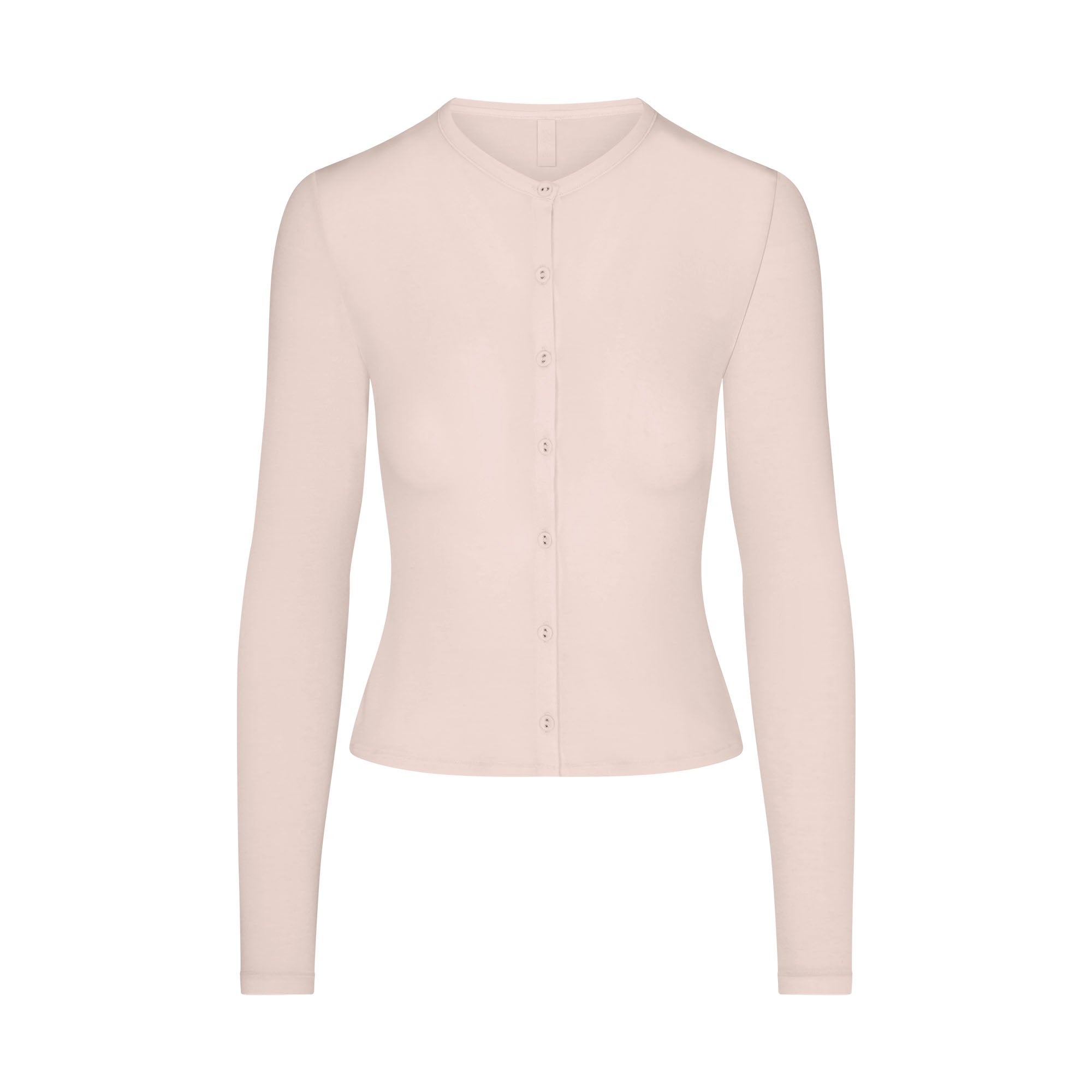 Sheer Modal Cardigan with Covered Buttons