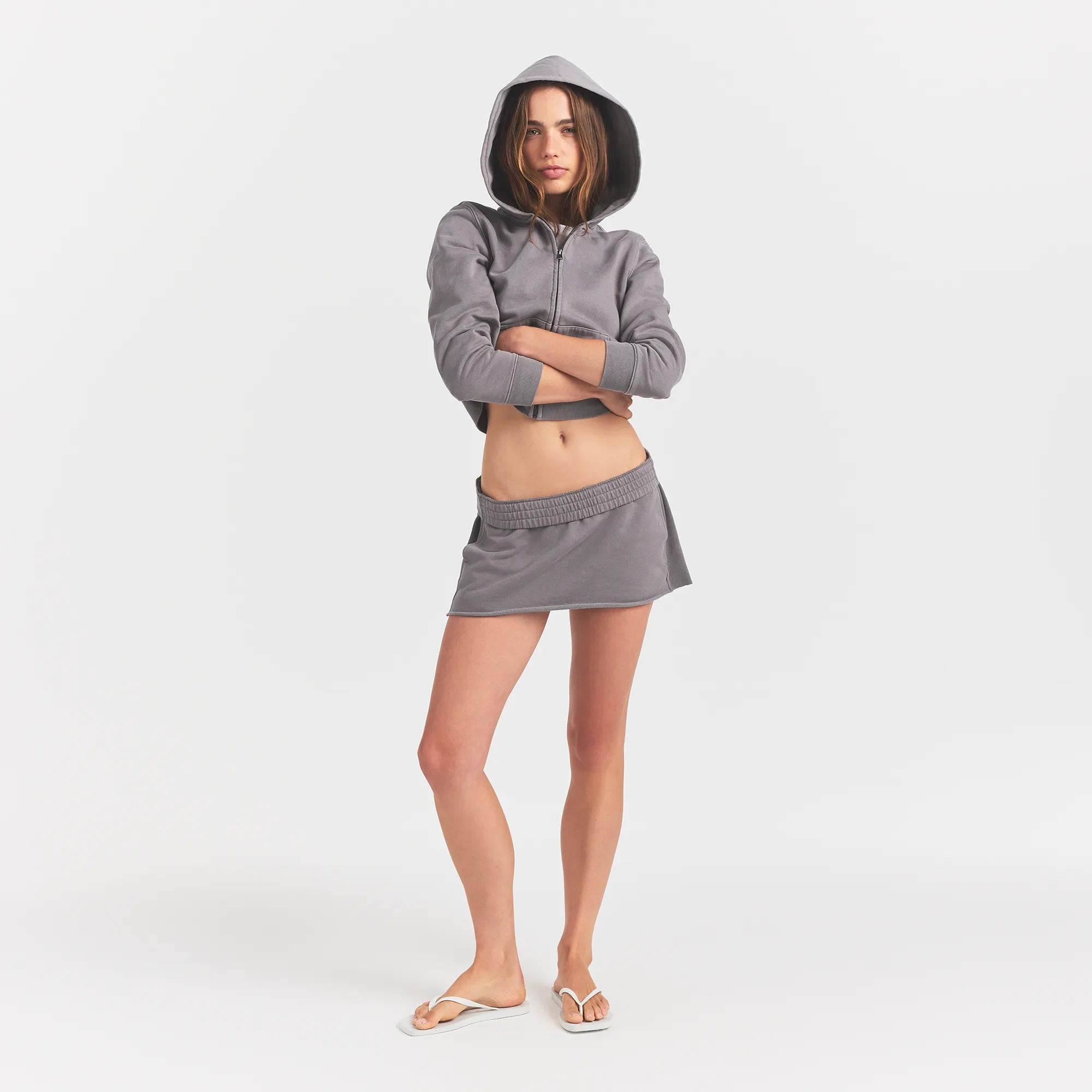 Boyfriend Fleece Mini Skirt