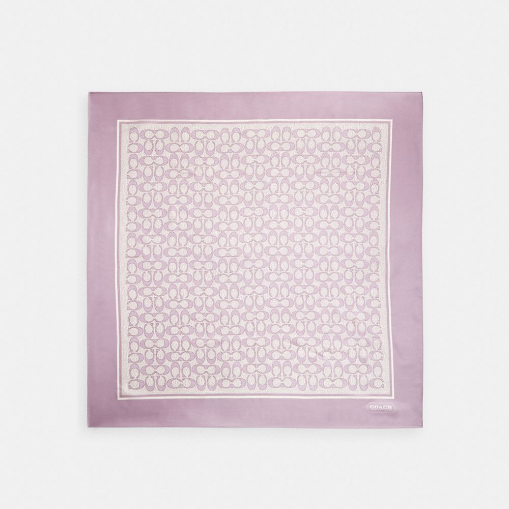 Iconic Motifs Print Silk Square Scarf