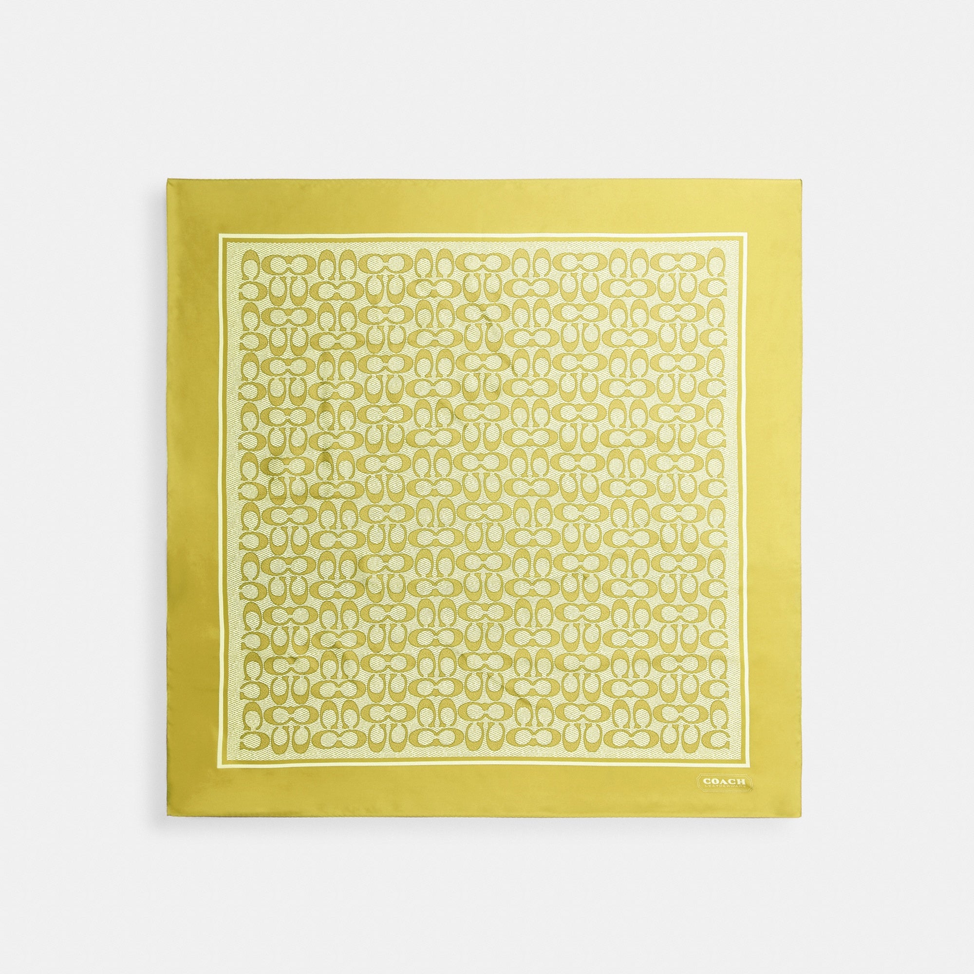 Textured Signature Print Silk Square Scarf