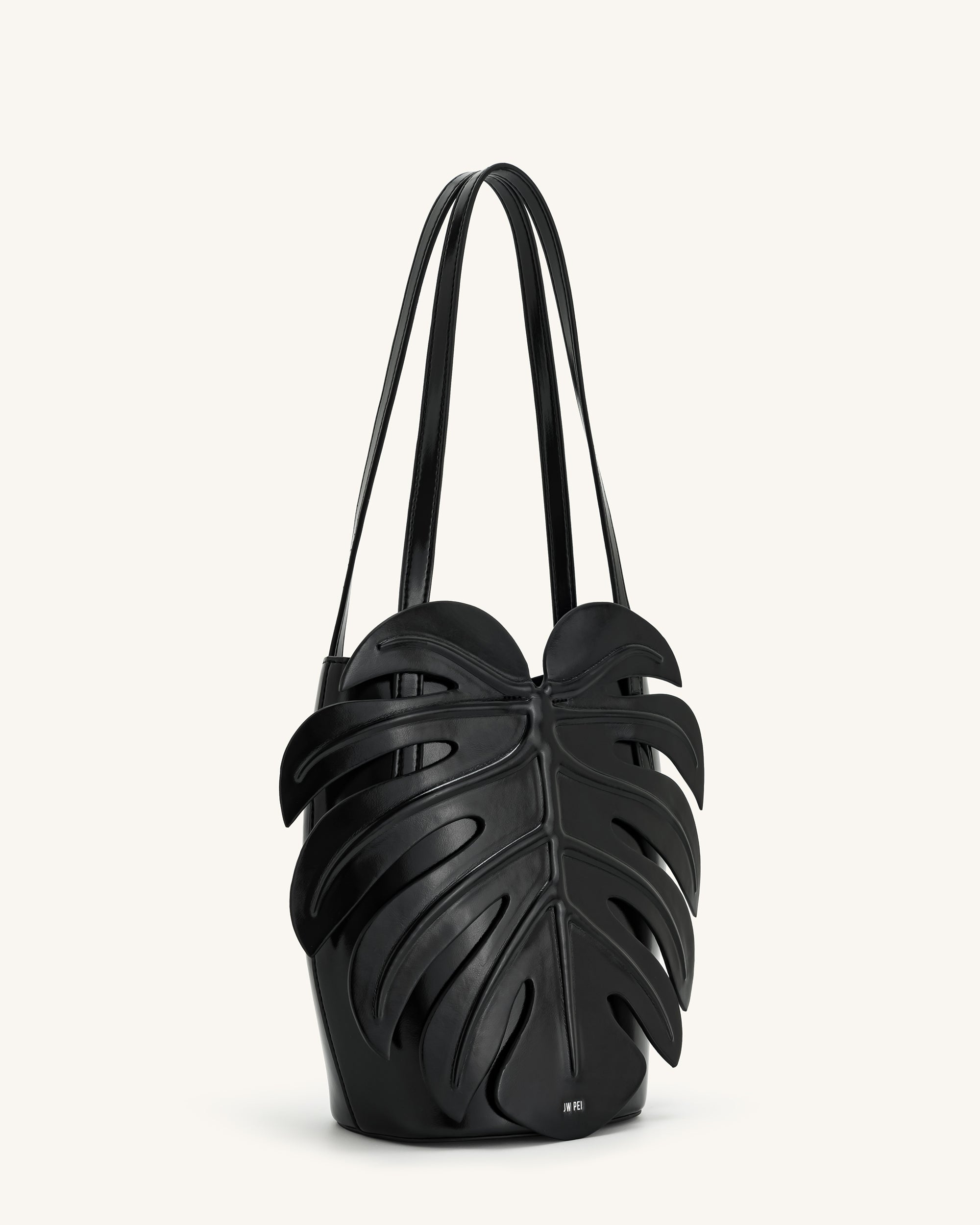 Cecelia Leaf Shape Shoulder Bag - White
