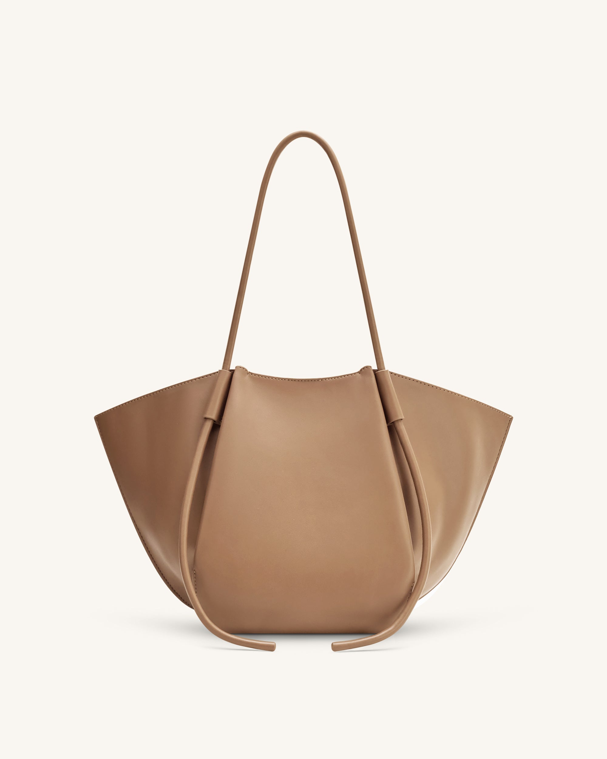 Nala Wide Tote Bag - Brown Canvas