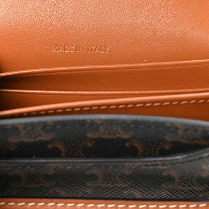 Triomphe Canvas Business Card Holder Tan