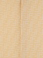 Fendi Yellow Shirt with Wide Short Sleeves and All-Over FF Motif in Linen Blend Man