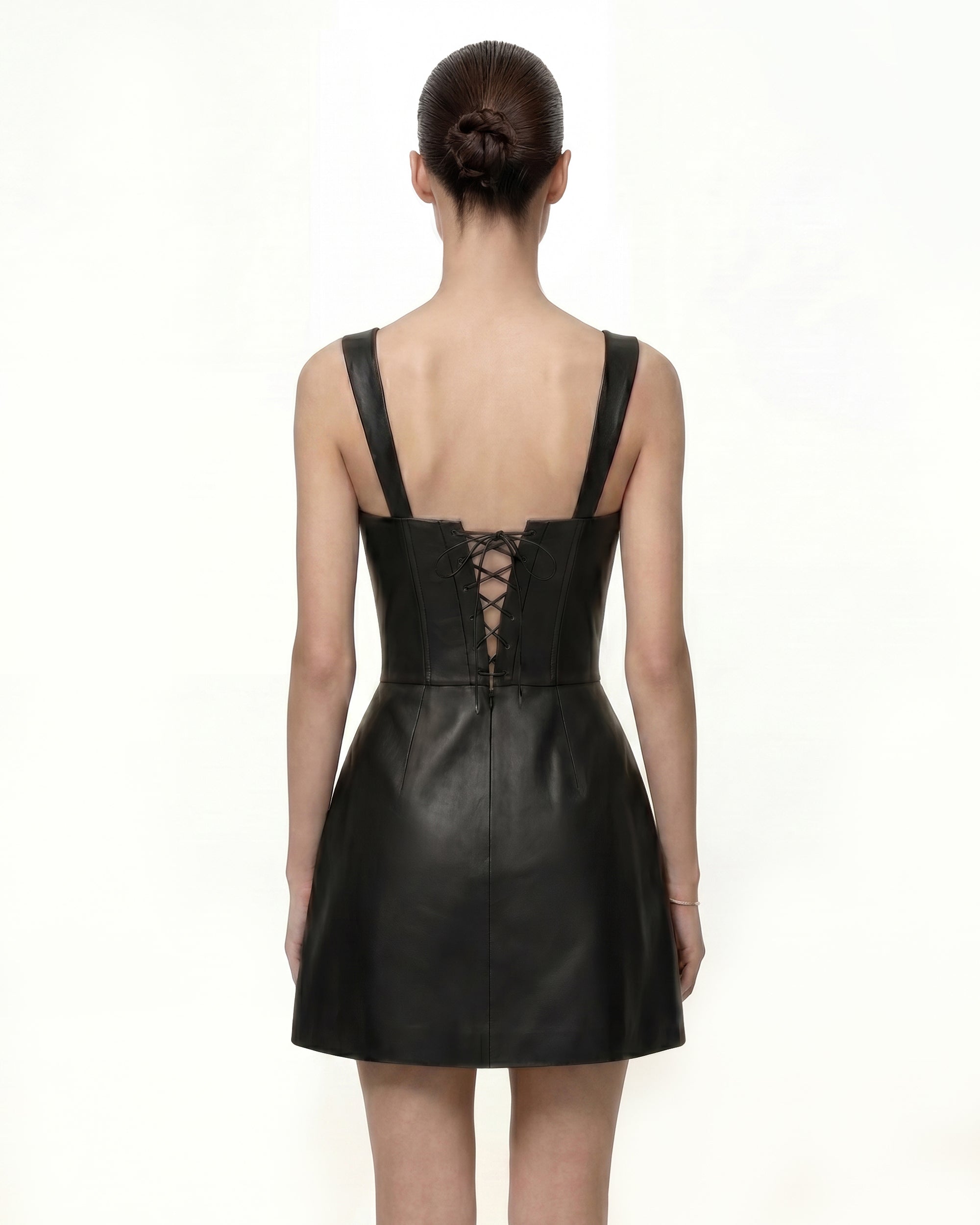 Iris Floral Print Corset Dress - Black