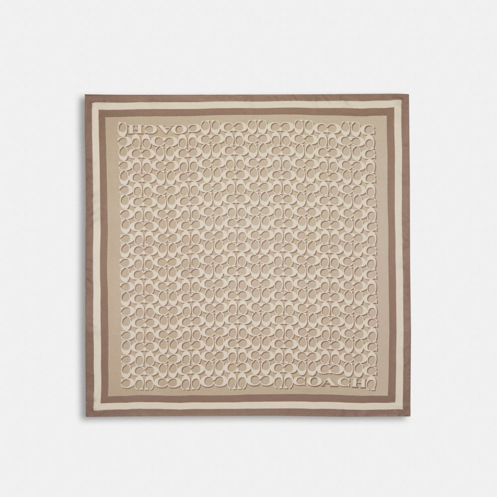 Signature Print Silk Square Scarf