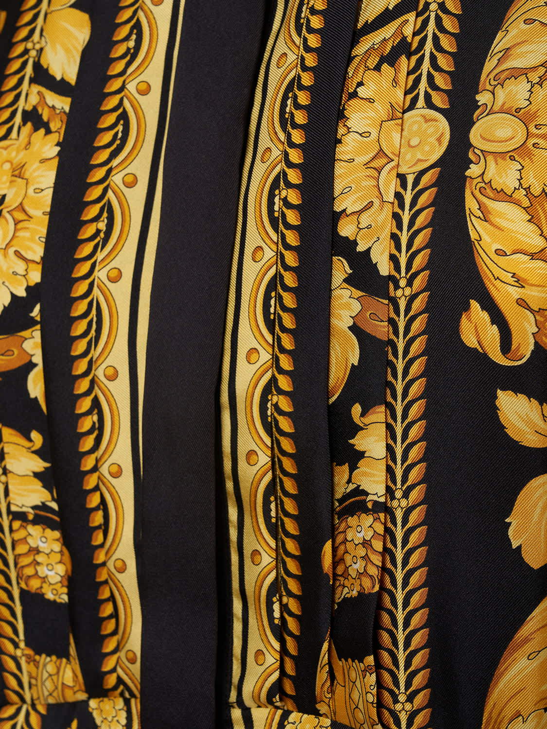 Versace Versace Barocco print silk twill shirt dress - Size: XXS Dresses | Shop From The Mirage