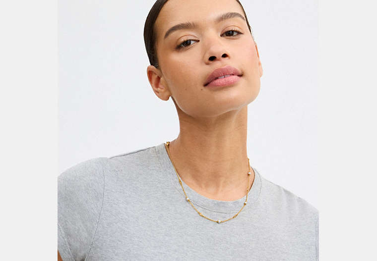 Sculpted C Pearl Necklace