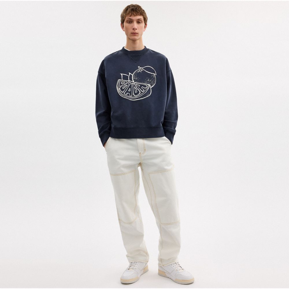 Orange Crewneck Sweatshirt
