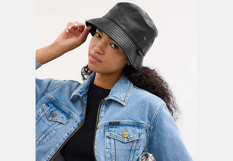 Leather Bucket Hat