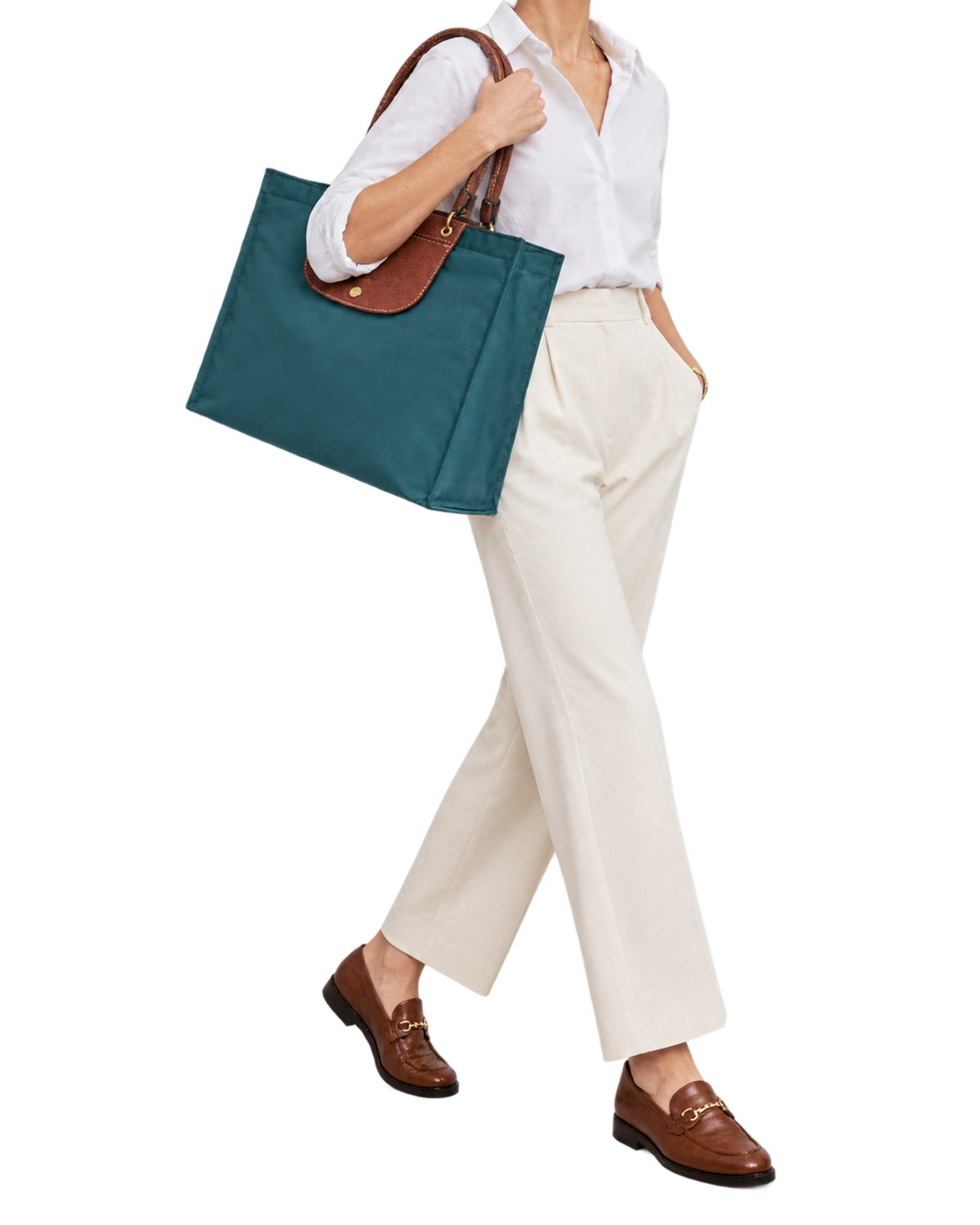 CABAS LONGCHAMP L TOTE BAG Cedar - Canvas
