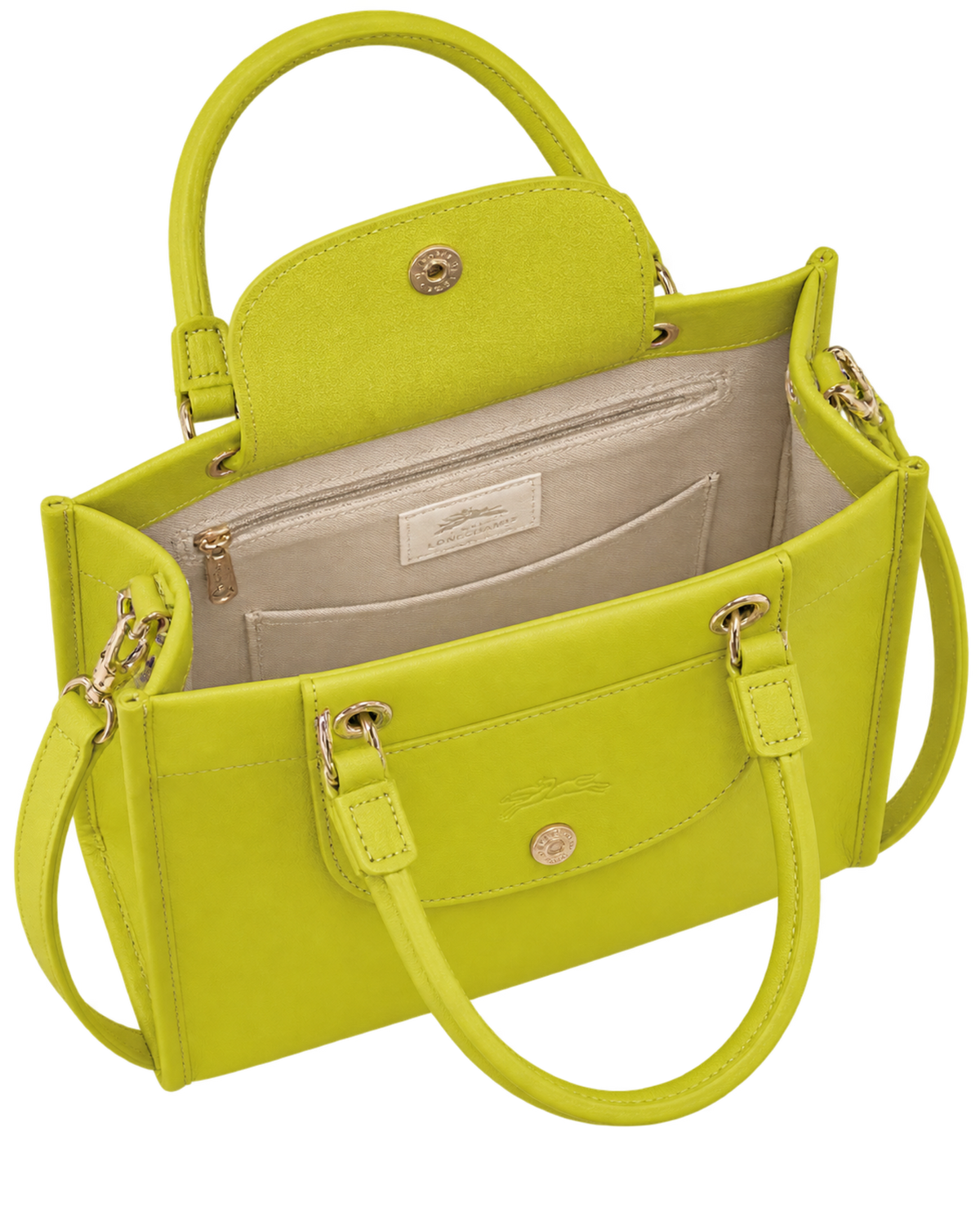 Cabas Longchamp S Handbag Kiwi Green - Leather