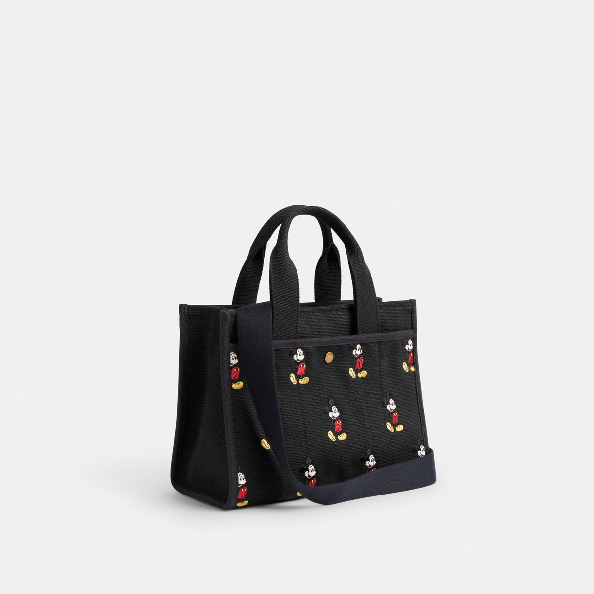 Disney X Coach Cargo Tote Bag 26 With Mickey Mouse In Regenerative Cotton Canvas